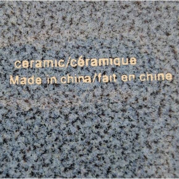 La Rochelle Blue Kitty Cat Coffee Mug Cup Ceramic Pottery Speckled Drip Glaze - Picture 8 of 11